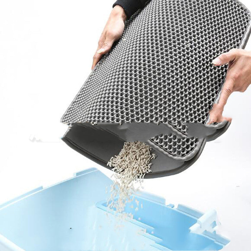 EVA Pet Cat Dog Double-Layer Washable Cat Litter Mat