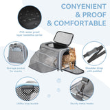 Small Double Expandable Cat Carrier for Kittens and Air Travel
