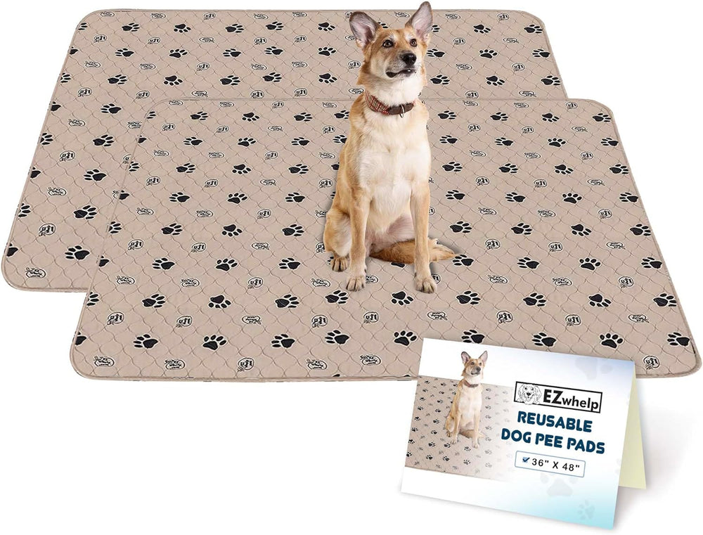 Reusable Dog Pee Pads, Washable Waterproof Mat 36X48 In, 2 Pack