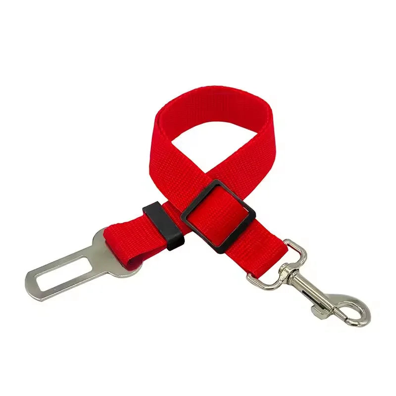 Adjustable Dog Car Seat Belt Safety Harness with Lead Clip Traction Harness for Cats and Dogs Vehicle Pet Seat Accessory