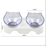 Cat Elevated Feeder Stand with Transparent Bowl