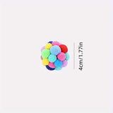 1/3PCS Cat Toys Cat Plush Ball Toy Pet Elastic Bell Ball Self Hi Ball Playing Cat Colorful Woolen Ball