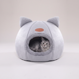 Cat Cave Bed studio image with cat