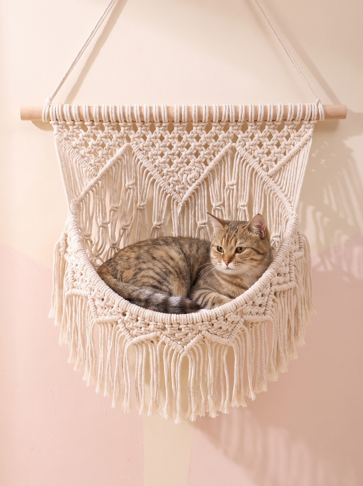A hanging perch cats claim as their own