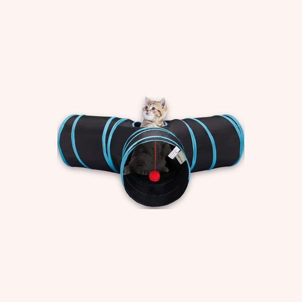 3-way cat tunnel collapsible play tube - momomoca