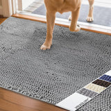Absorbent dog door mat grey 35x25 - momomoca