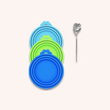 Cat food can lids with scoop, 3-pack - momomoca