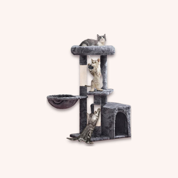 Cat tree 34-inch tower with sisal posts - momomoca