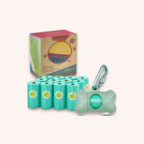Dog waste bag holder with bags - momomoca