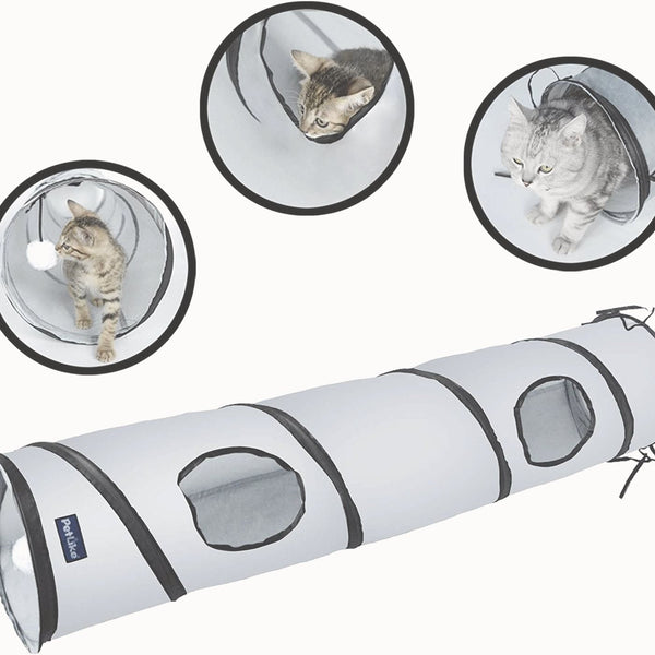 Pop-up cat tunnel with ball - momomoca