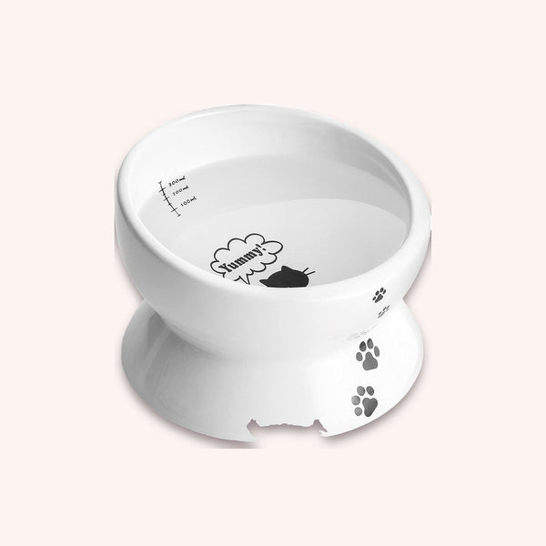 Raised tilted food and water bowl set - momomoca