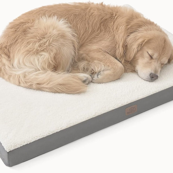 Sherpa dog bed, XL grey - momomoca