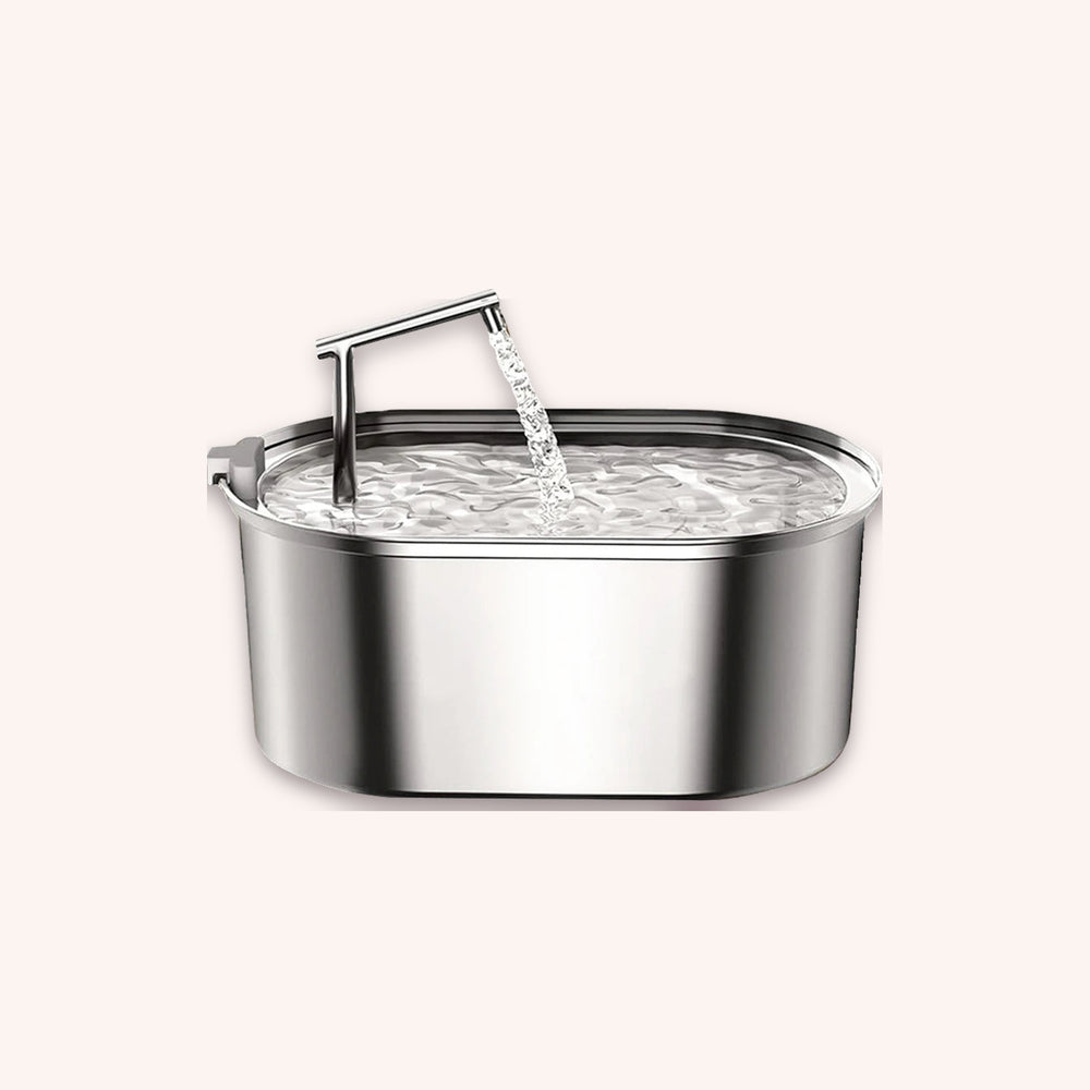 Stainless steel cat water fountain, 3.2L