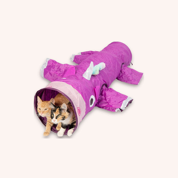 Unicorn cat tunnel, multi-way play tube - momomoca